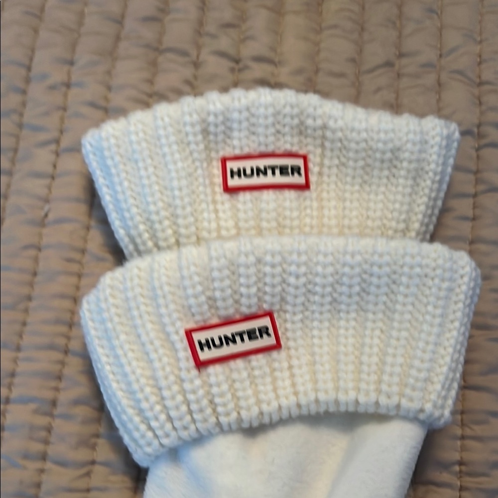 Hunter White Boot Socks/cream